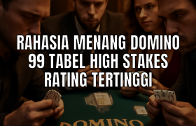 Menang domino 99 saat bermain di tabel high stakes.